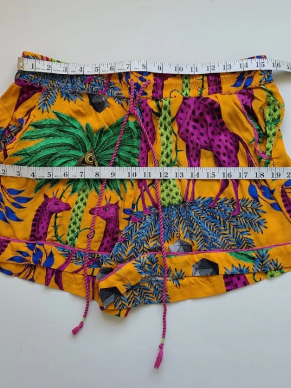Emma J Shipley Anthropologie Extravaganza Sleep Shorts L Animal Print Orange